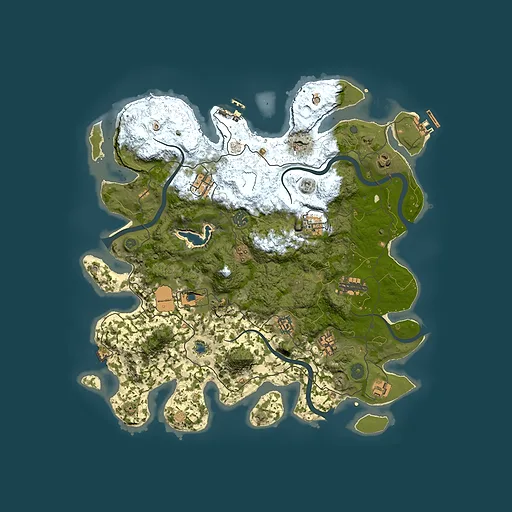 Rust map seed 1398760512, 4000x4000m top-down preview