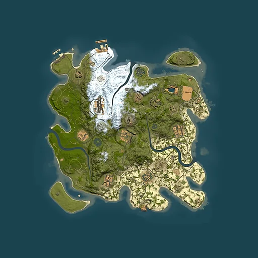 Rust map seed 1195563699, 3500x3500m top-down preview