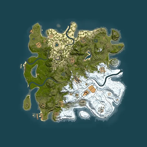 Rust map seed 2009589233, 4000x4000m top-down preview
