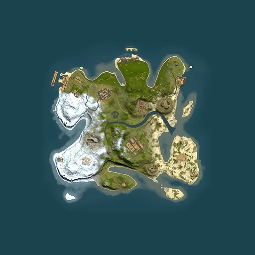 Rust map seed 766807799, 2500x2500m top-down preview