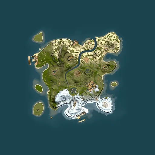 Rust map seed 285053835, 2500x2500m top-down preview