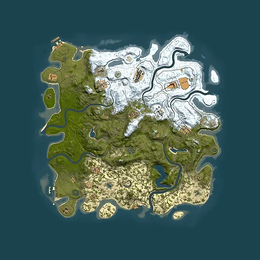 Rust map seed 1440788259, 4500x4500m top-down preview