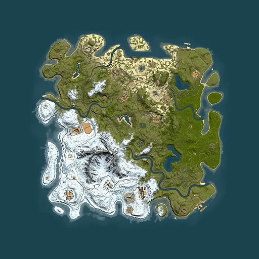 Rust map seed 217326800, 5000x5000m top-down preview