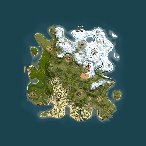 Rust map seed 640568181, 3500x3500m top-down preview