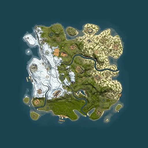 Rust map seed 1912364093, 4000x4000m top-down preview