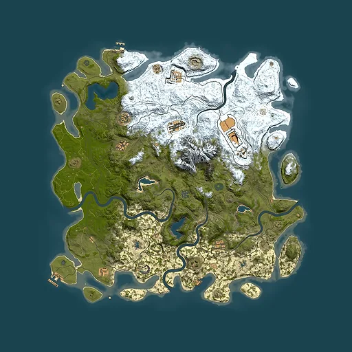 Rust map seed 2050429753, 5000x5000m top-down preview