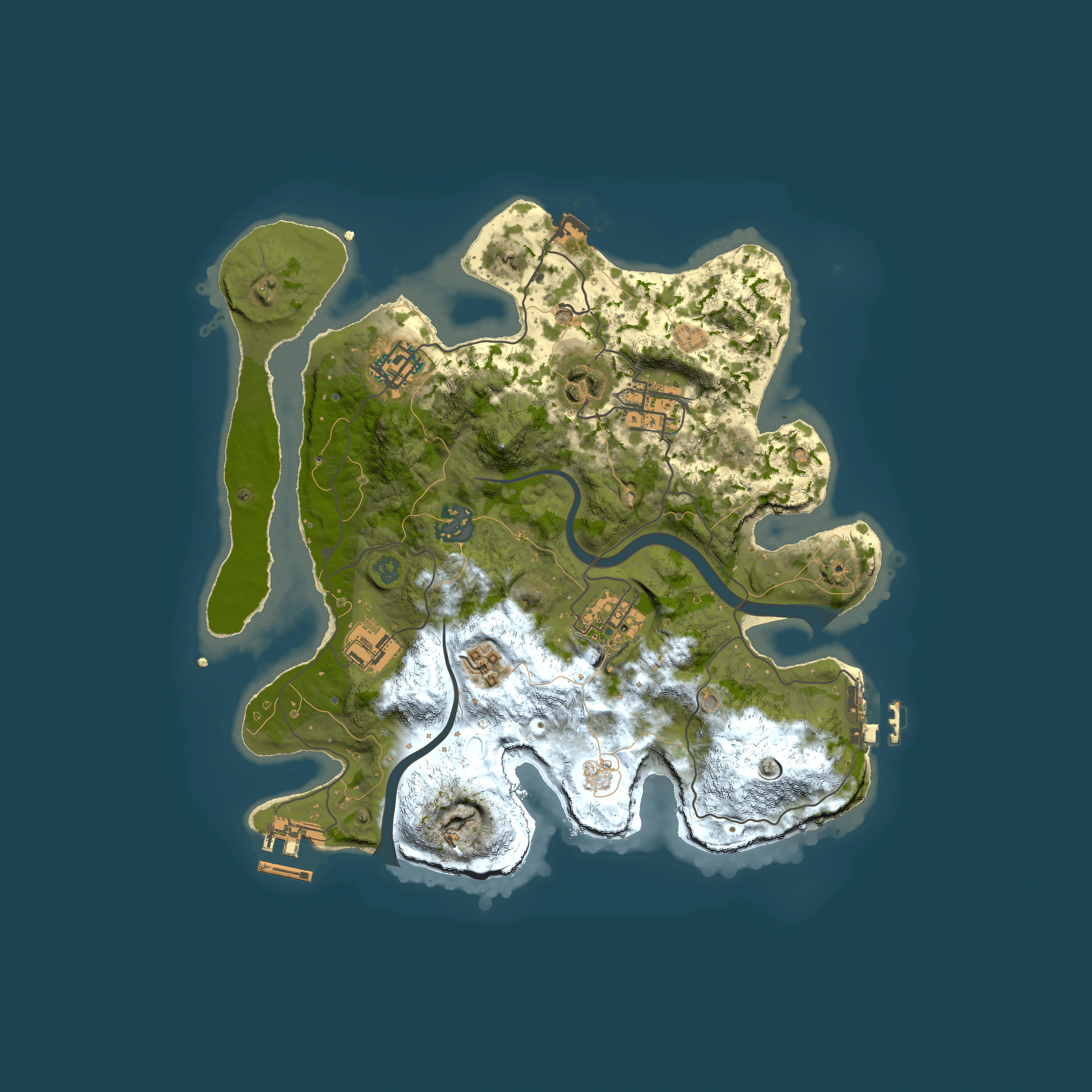 Full top-down render of Rust map seed 472935885, 3000x3000m