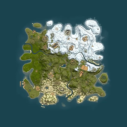 Rust map seed 2123460120, 4000x4000m top-down preview