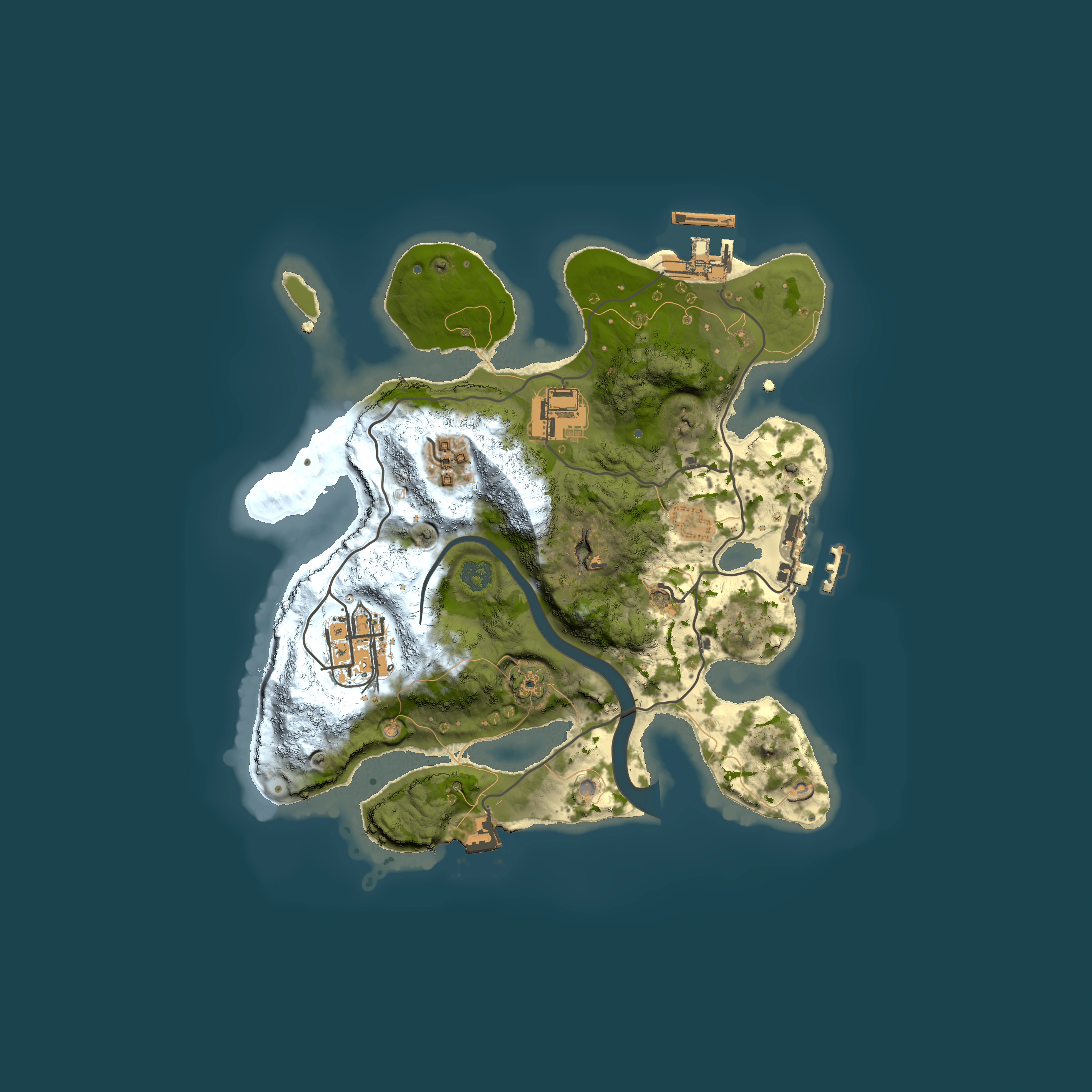 Full top-down render of Rust map seed 1533729750, 2500x2500m