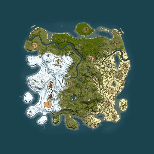 Rust map seed 1337108175, 4000x4000m top-down preview