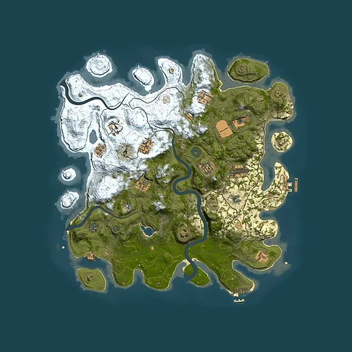 Rust map seed 744079436, 4000x4000m top-down preview