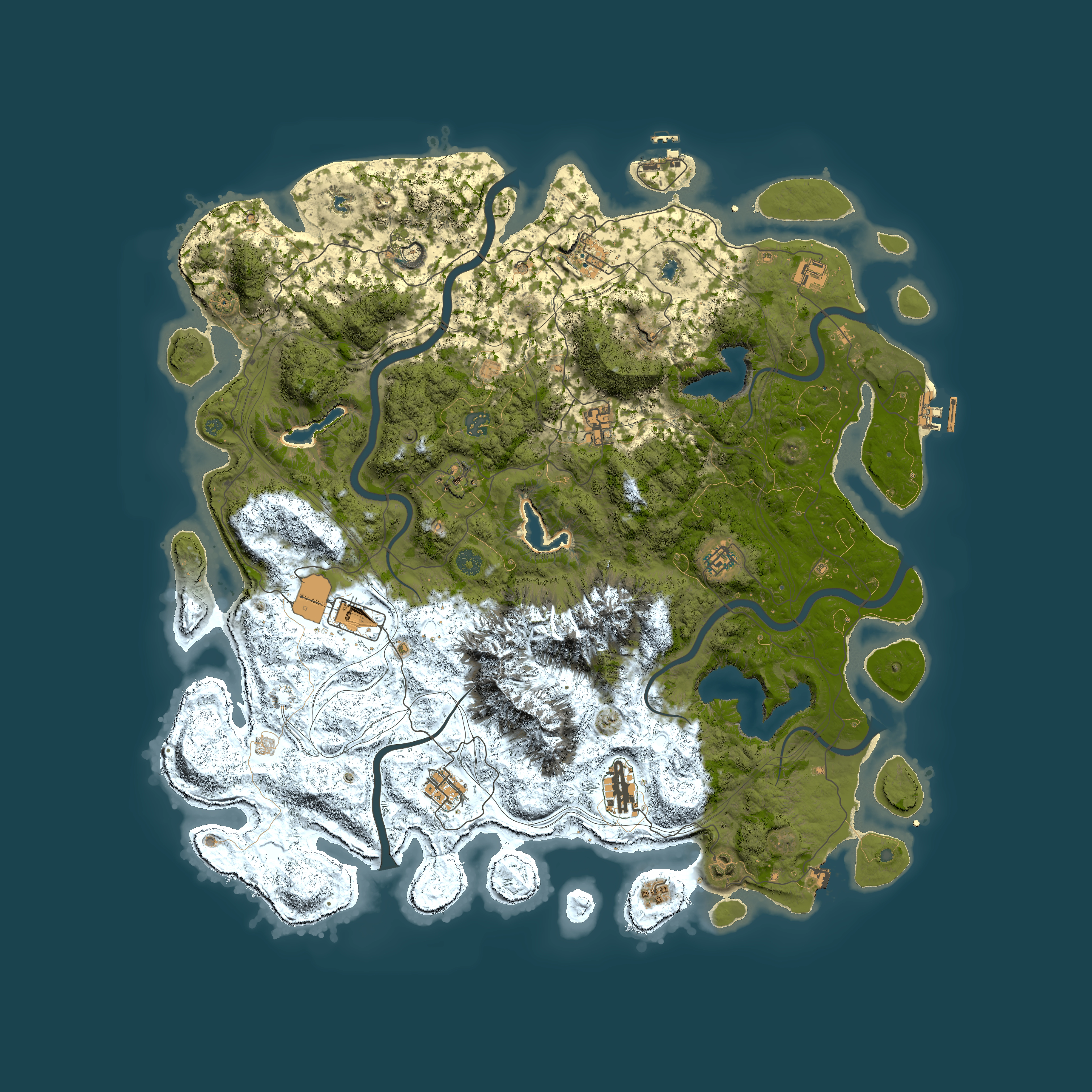 Full top-down render of Rust map seed 371583064, 5000x5000m