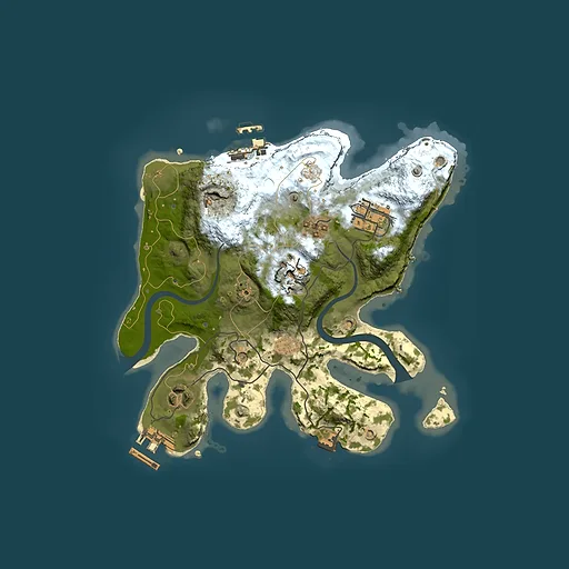Rust map seed 707430852, 2500x2500m top-down preview
