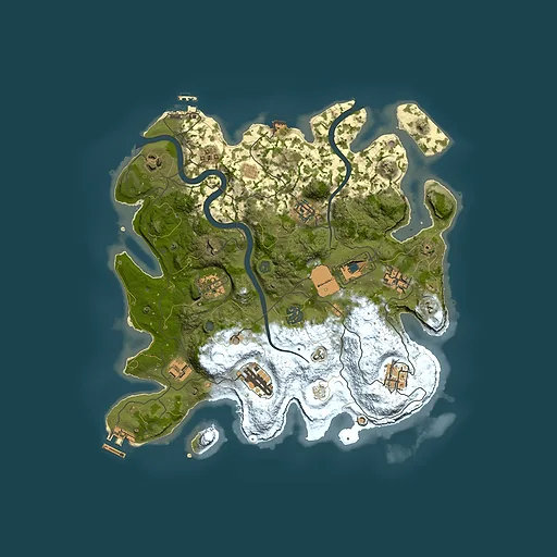 Rust map seed 1711494818, 3500x3500m top-down preview