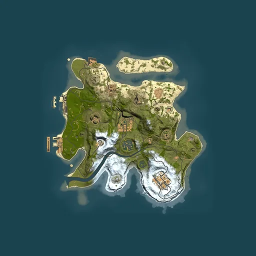 Rust map seed 1960640233, 2500x2500m top-down preview