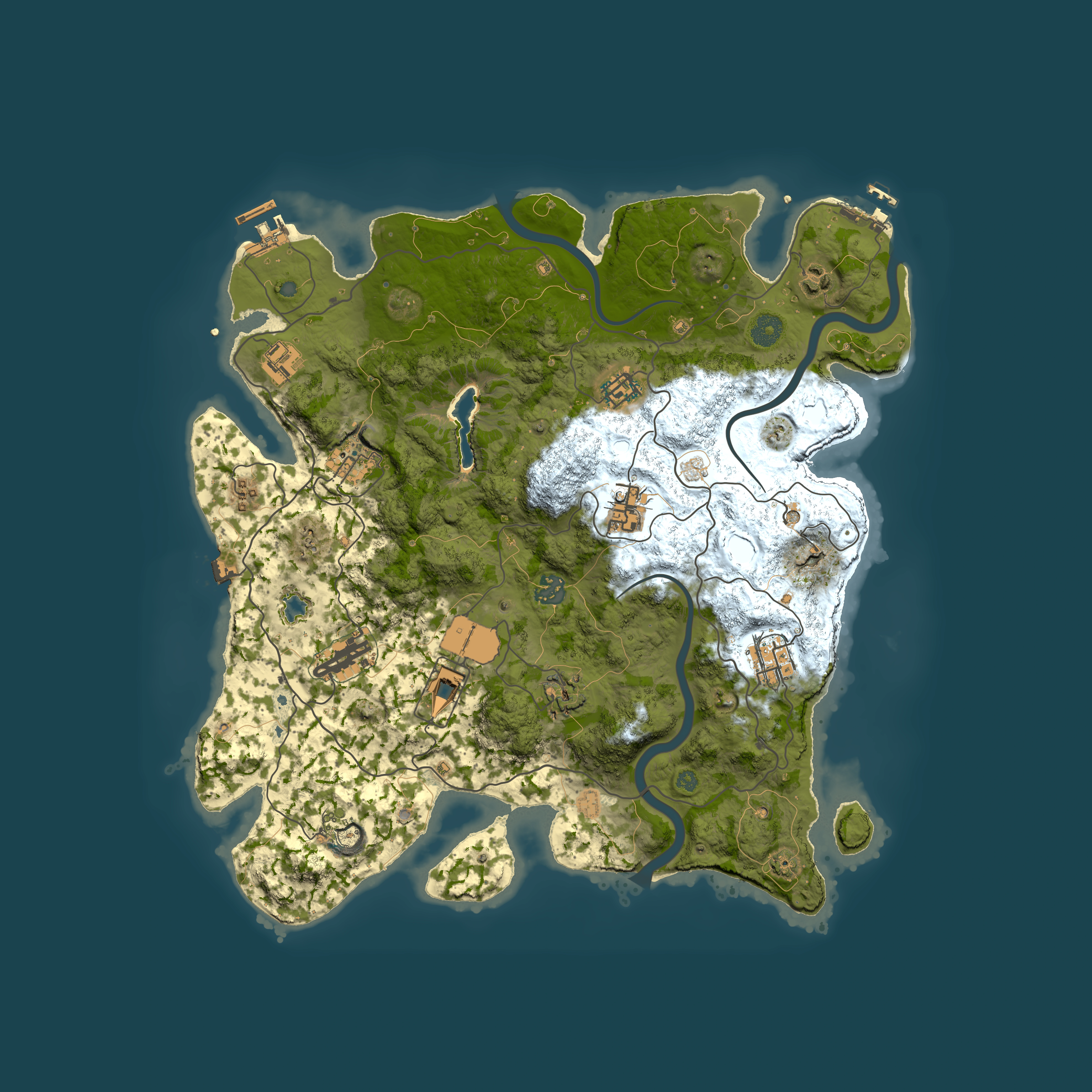 Full top-down render of Rust map seed 298289191, 4000x4000m