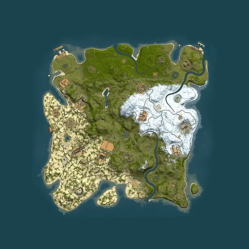Rust map seed 298289191, 4000x4000m top-down preview