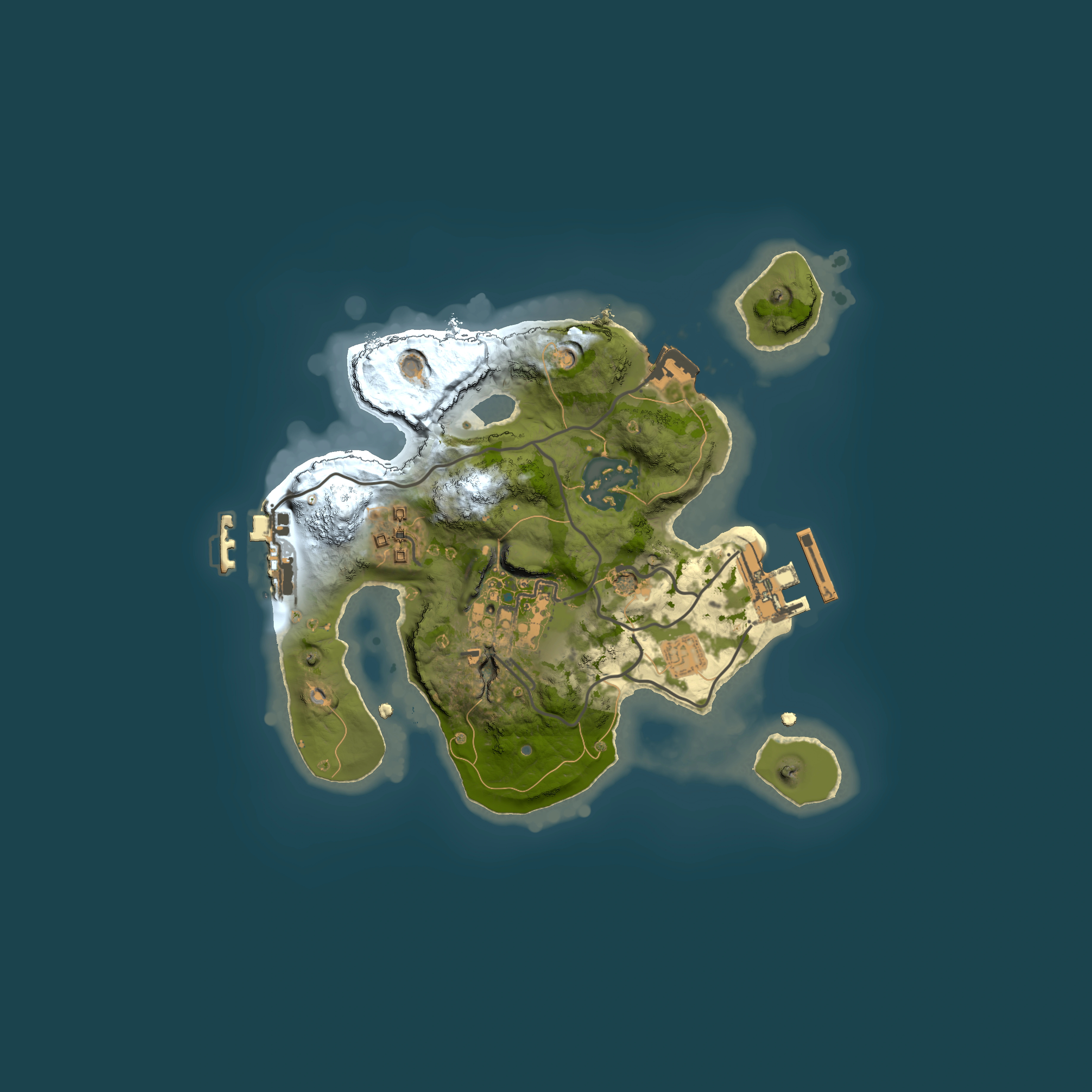 Full top-down render of Rust map seed 285526048, 2000x2000m