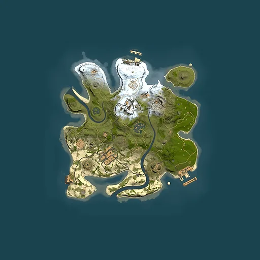 Rust map seed 1908506834, 2500x2500m top-down preview