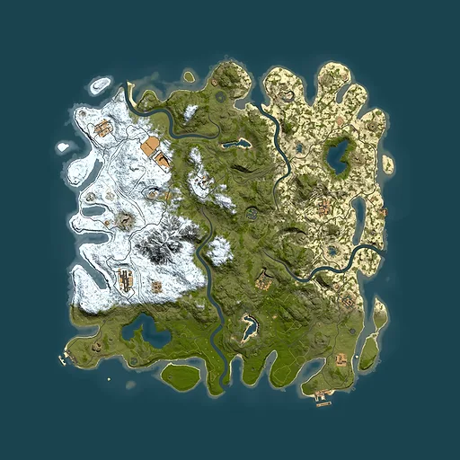 Rust map seed 1623479746, 5000x5000m top-down preview