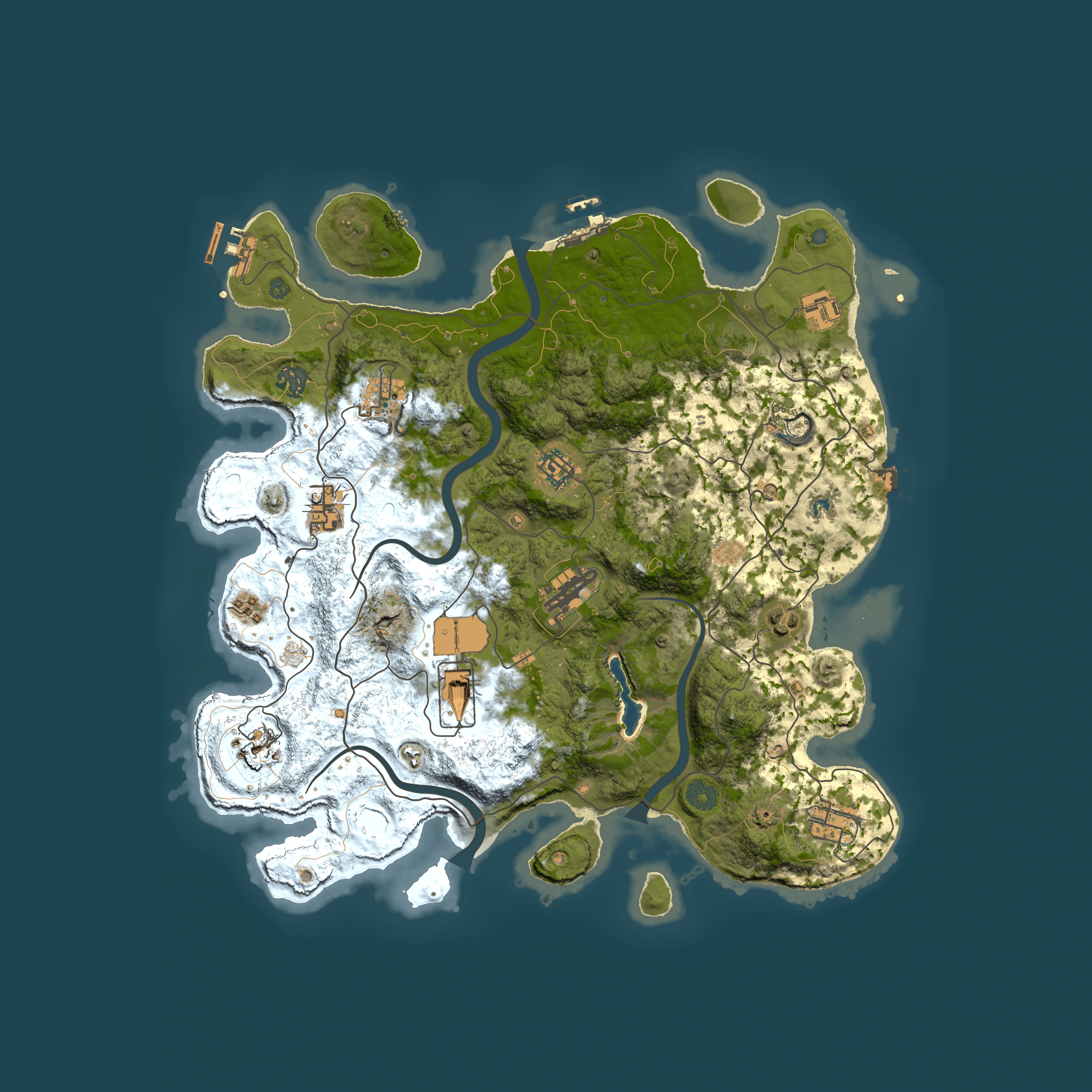 Full top-down render of Rust map seed 1039412002, 4000x4000m
