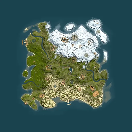 Rust map seed 1025059570, 4000x4000m top-down preview