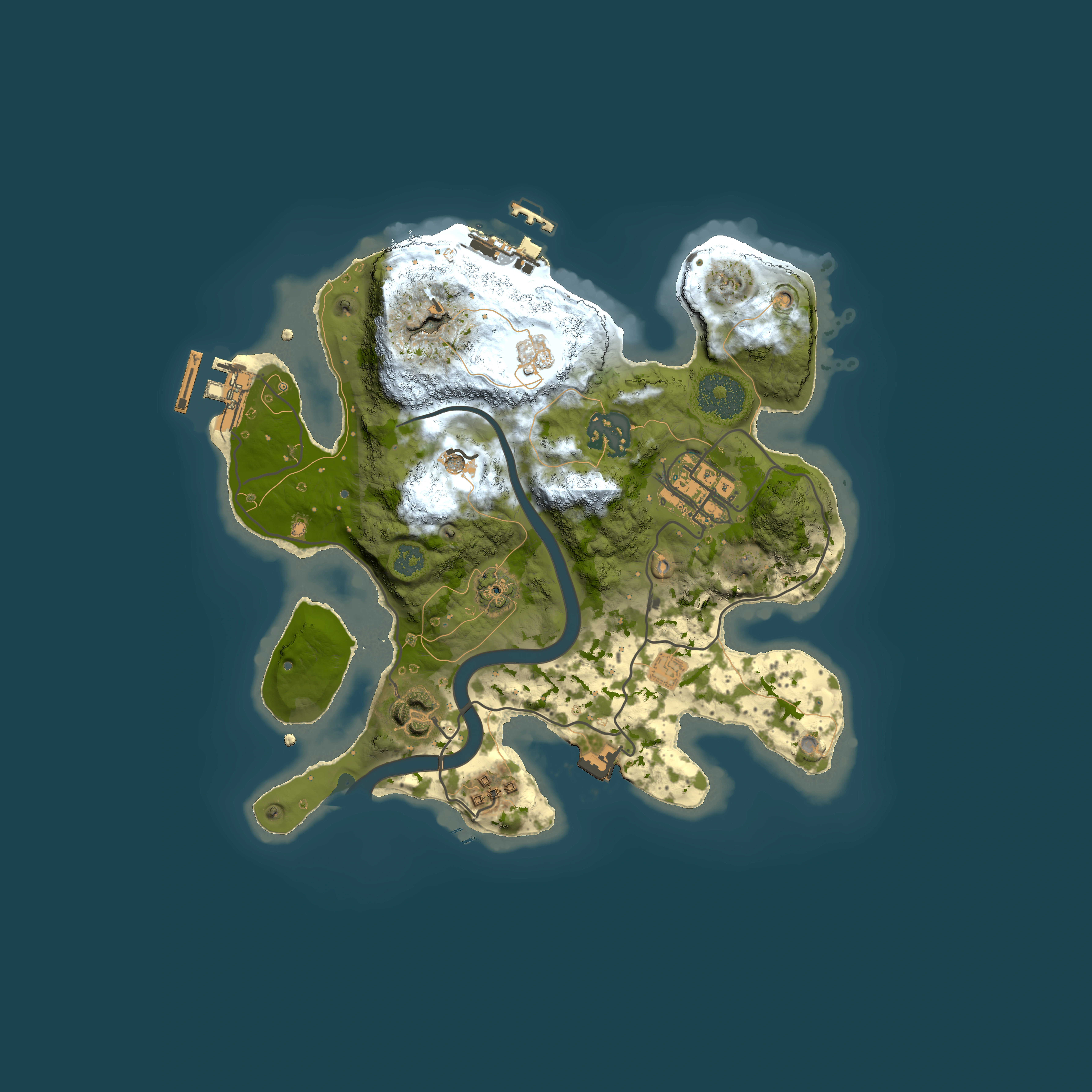 Full top-down render of Rust map seed 731242740, 2500x2500m