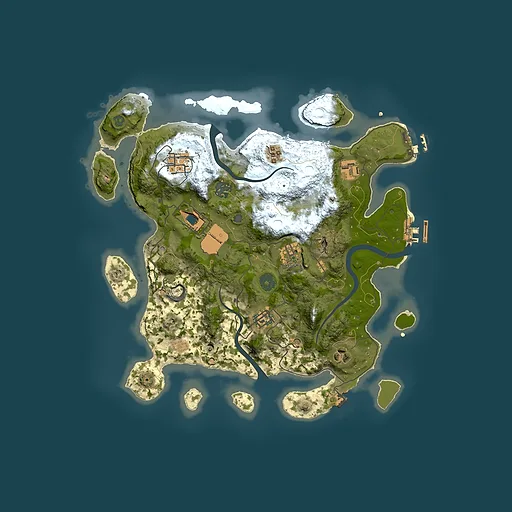 Rust map seed 367100167, 3500x3500m top-down preview