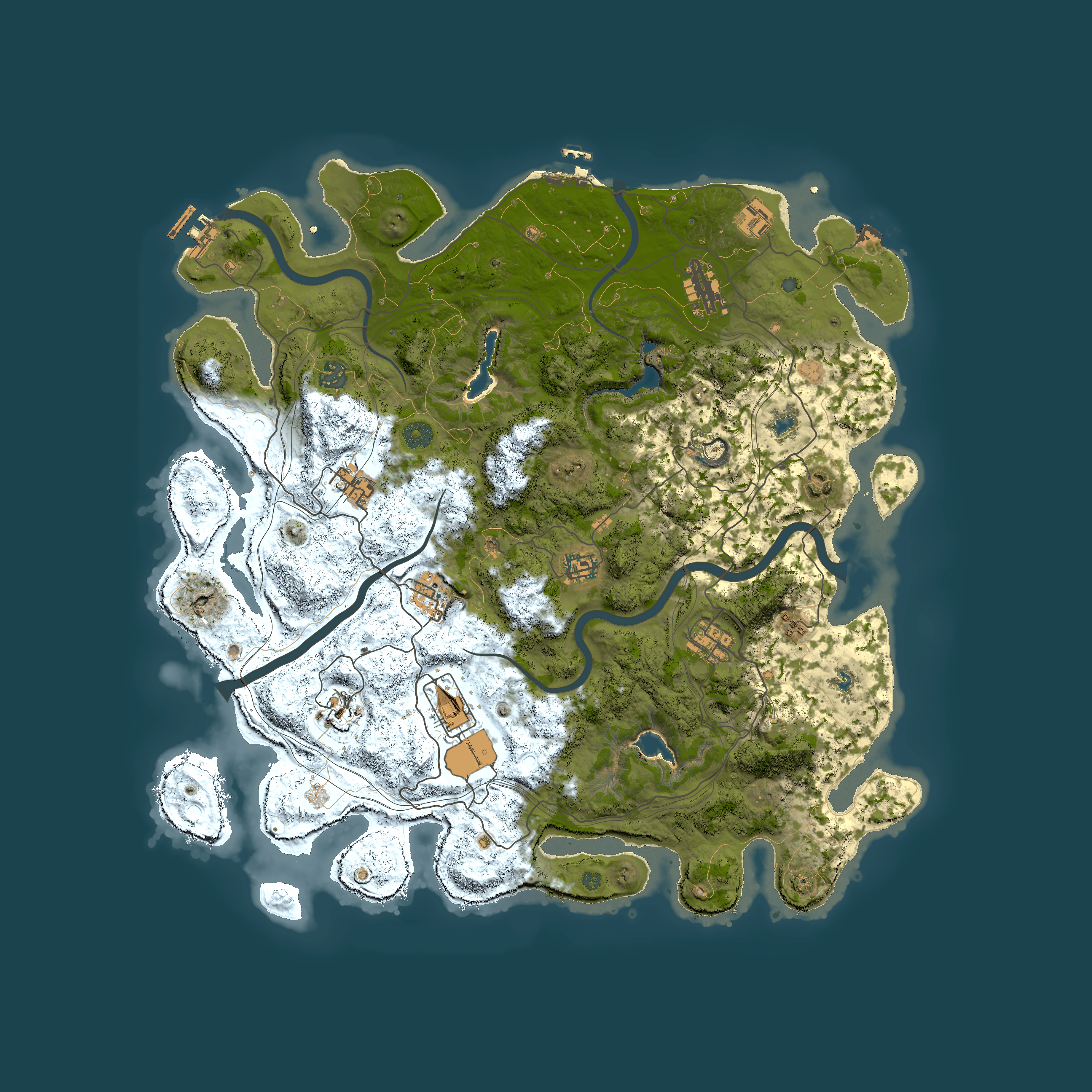 Full top-down render of Rust map seed 1092931131, 4500x4500m