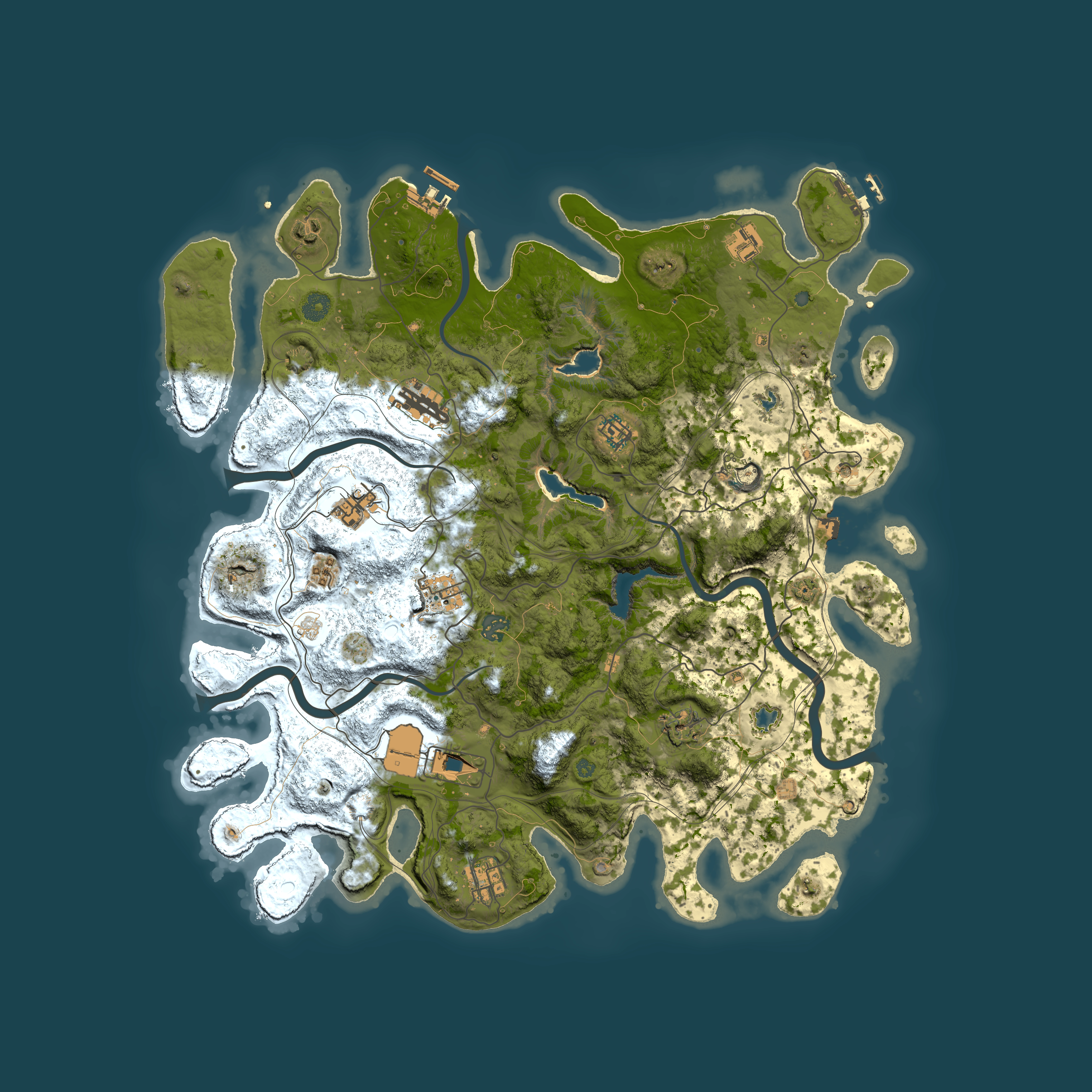Full top-down render of Rust map seed 855071053, 4500x4500m