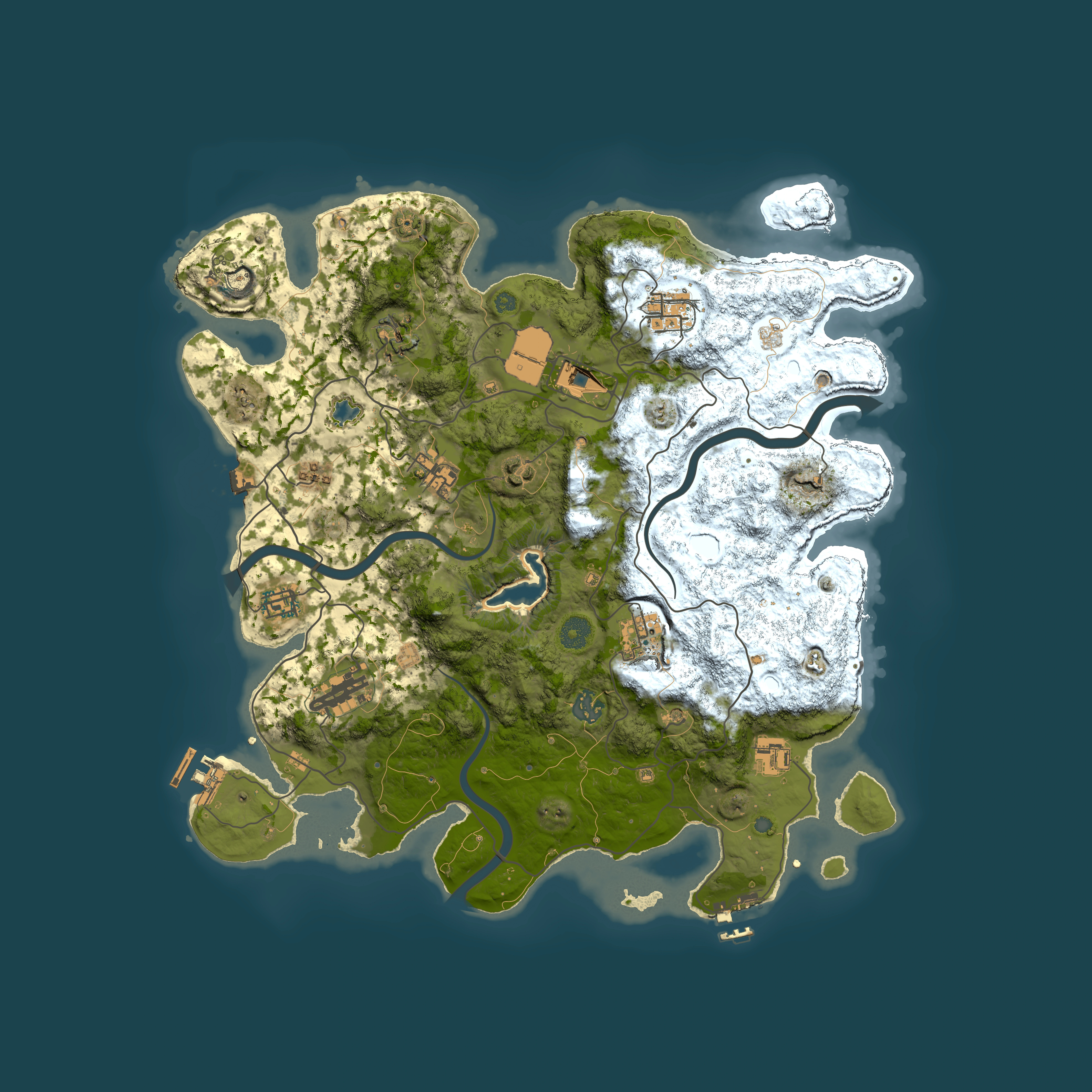 Full top-down render of Rust map seed 1635329160, 4000x4000m