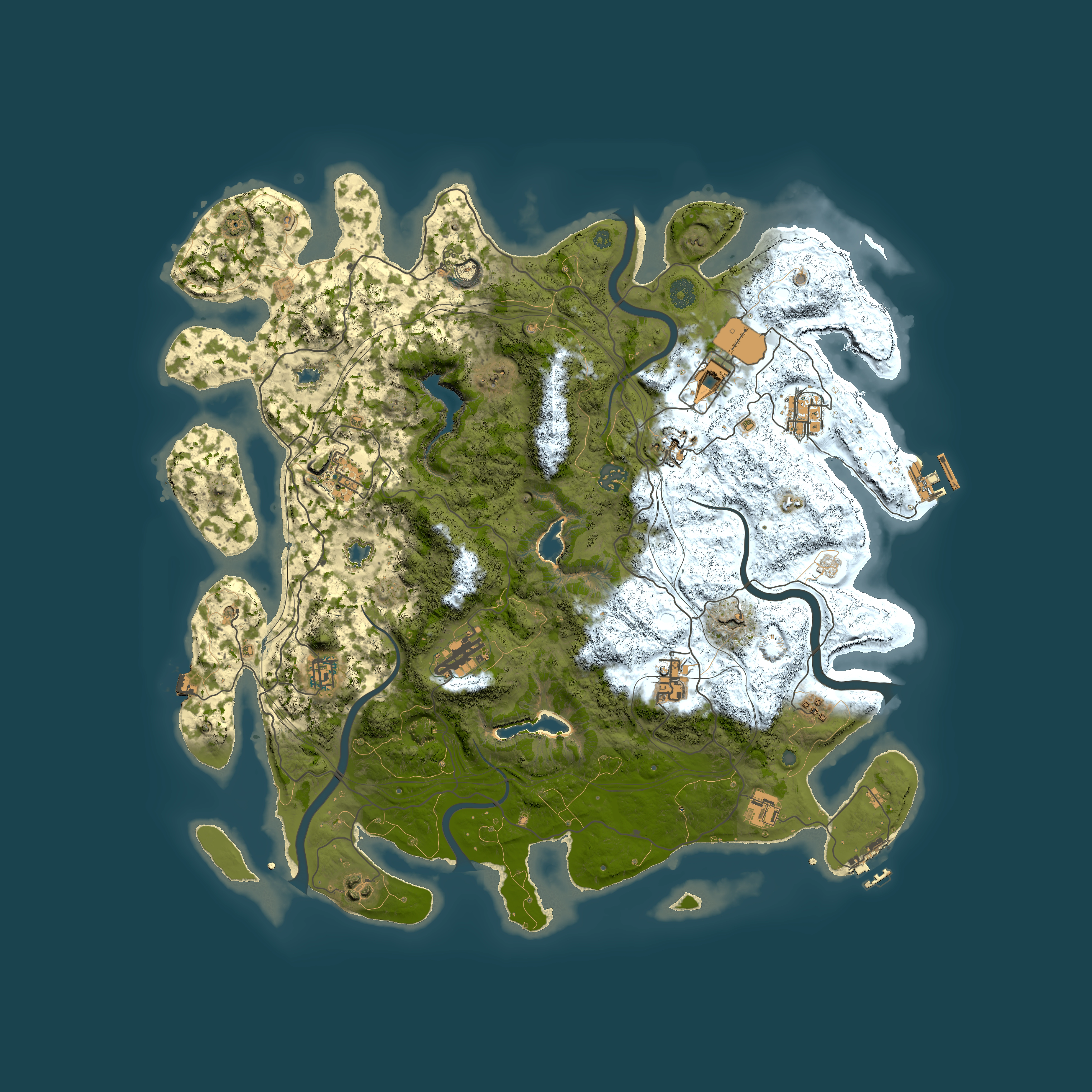 Full top-down render of Rust map seed 2003180826, 4500x4500m