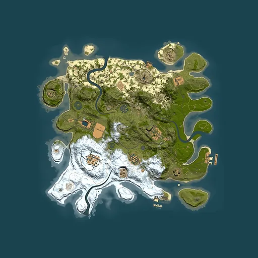 Rust map seed 1613757265, 3500x3500m top-down preview