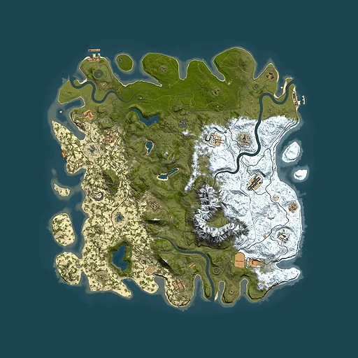 Rust map seed 956272141, 5000x5000m top-down preview