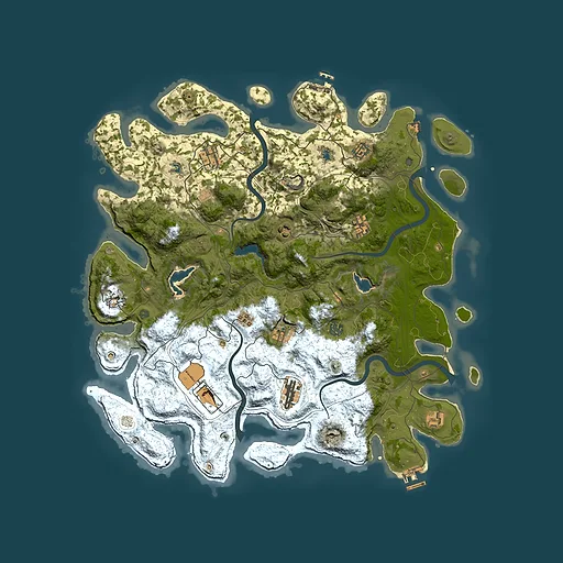 Rust map seed 679443763, 4500x4500m top-down preview