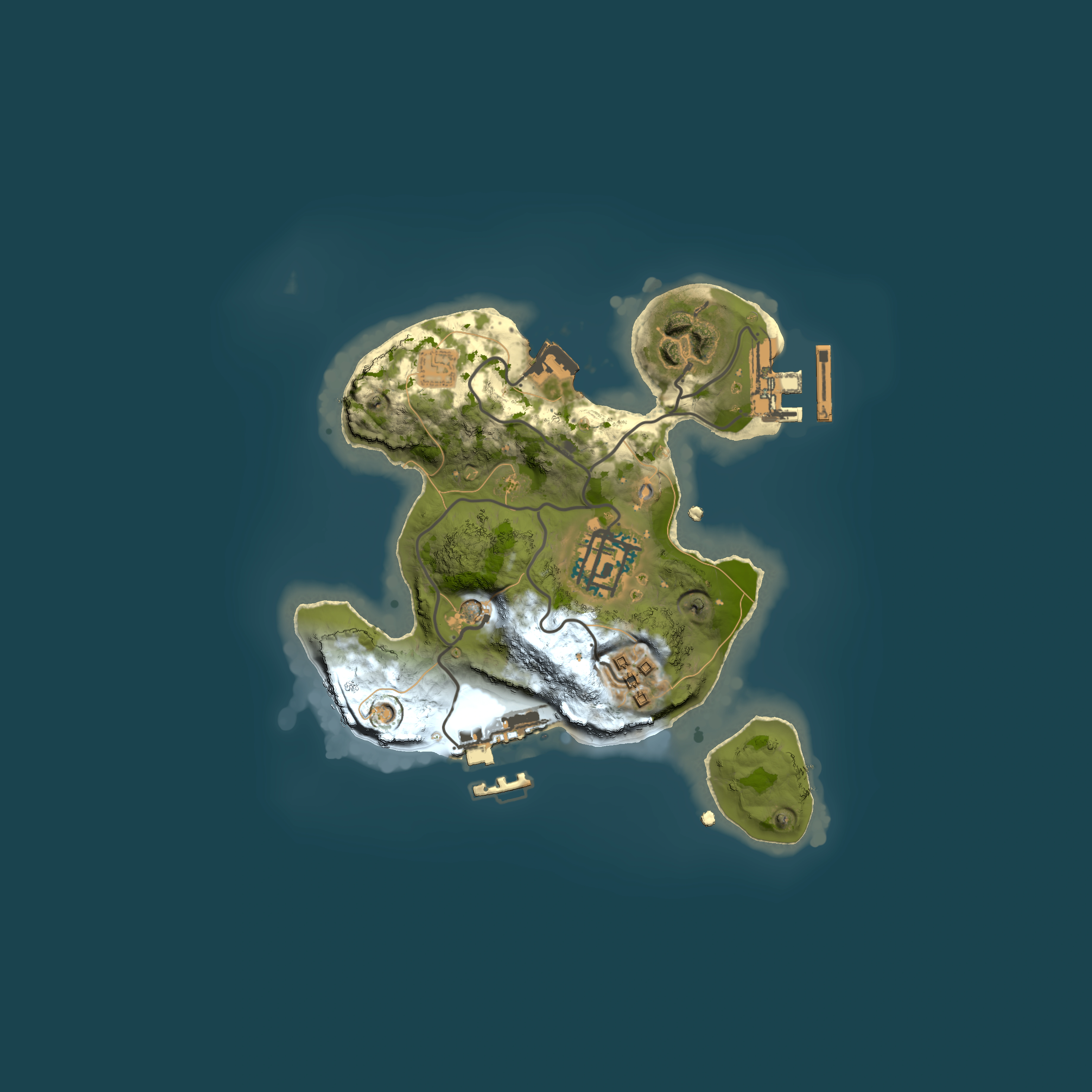 Full top-down render of Rust map seed 1113010517, 2000x2000m