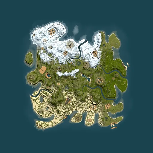 Rust map seed 1674801354, 4000x4000m top-down preview
