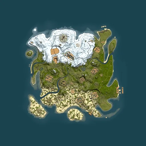 Rust map seed 1116442732, 3500x3500m top-down preview