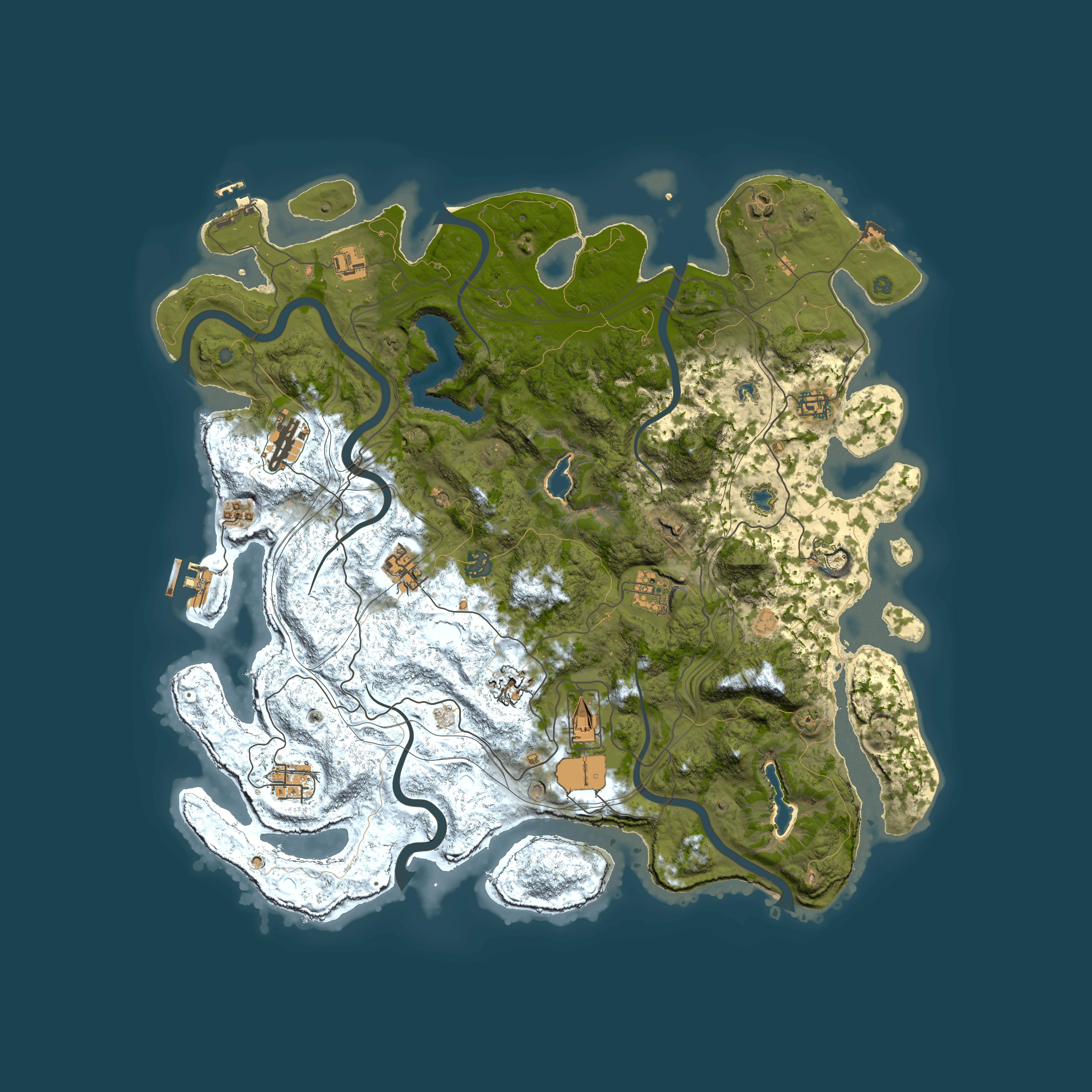 Full top-down render of Rust map seed 33294272, 4500x4500m