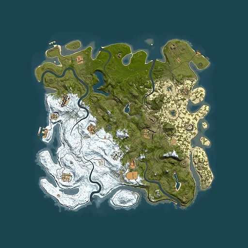 Rust map seed 33294272, 4500x4500m top-down preview