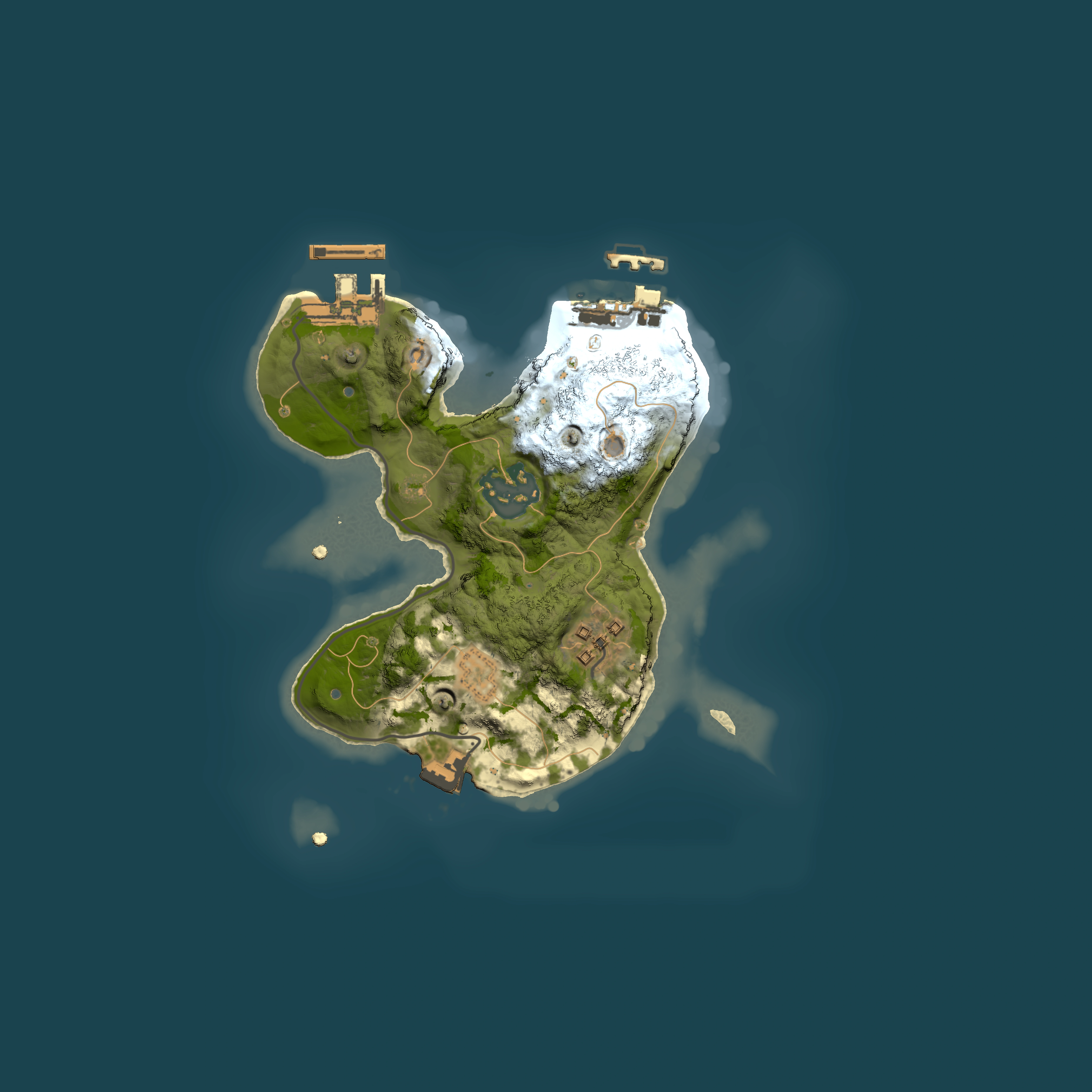 Full top-down render of Rust map seed 2136903775, 2000x2000m