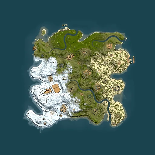 Rust map seed 261430020, 3500x3500m top-down preview