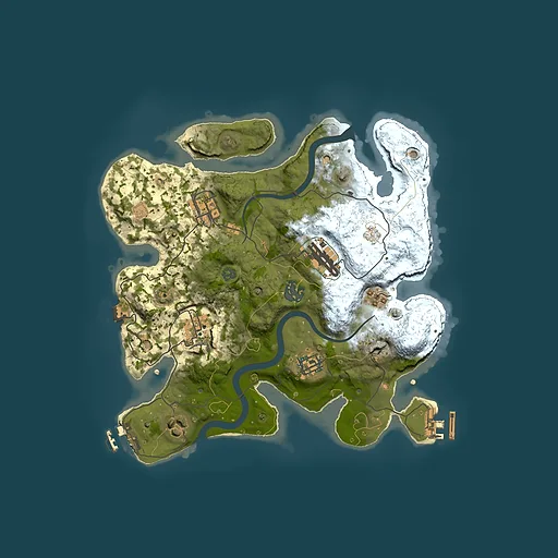 Rust map seed 400823635, 3000x3000m top-down preview