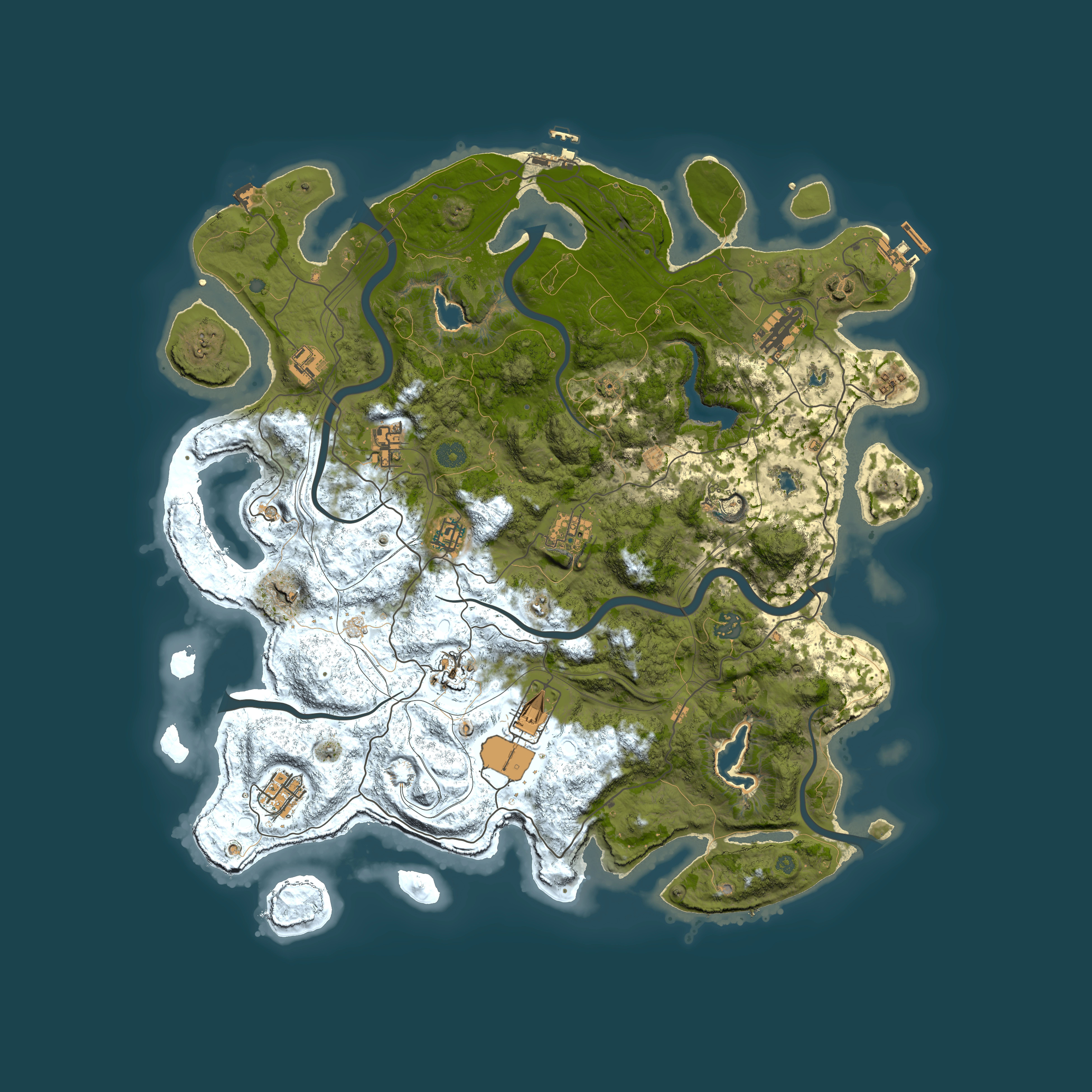 Full top-down render of Rust map seed 1876648335, 4500x4500m