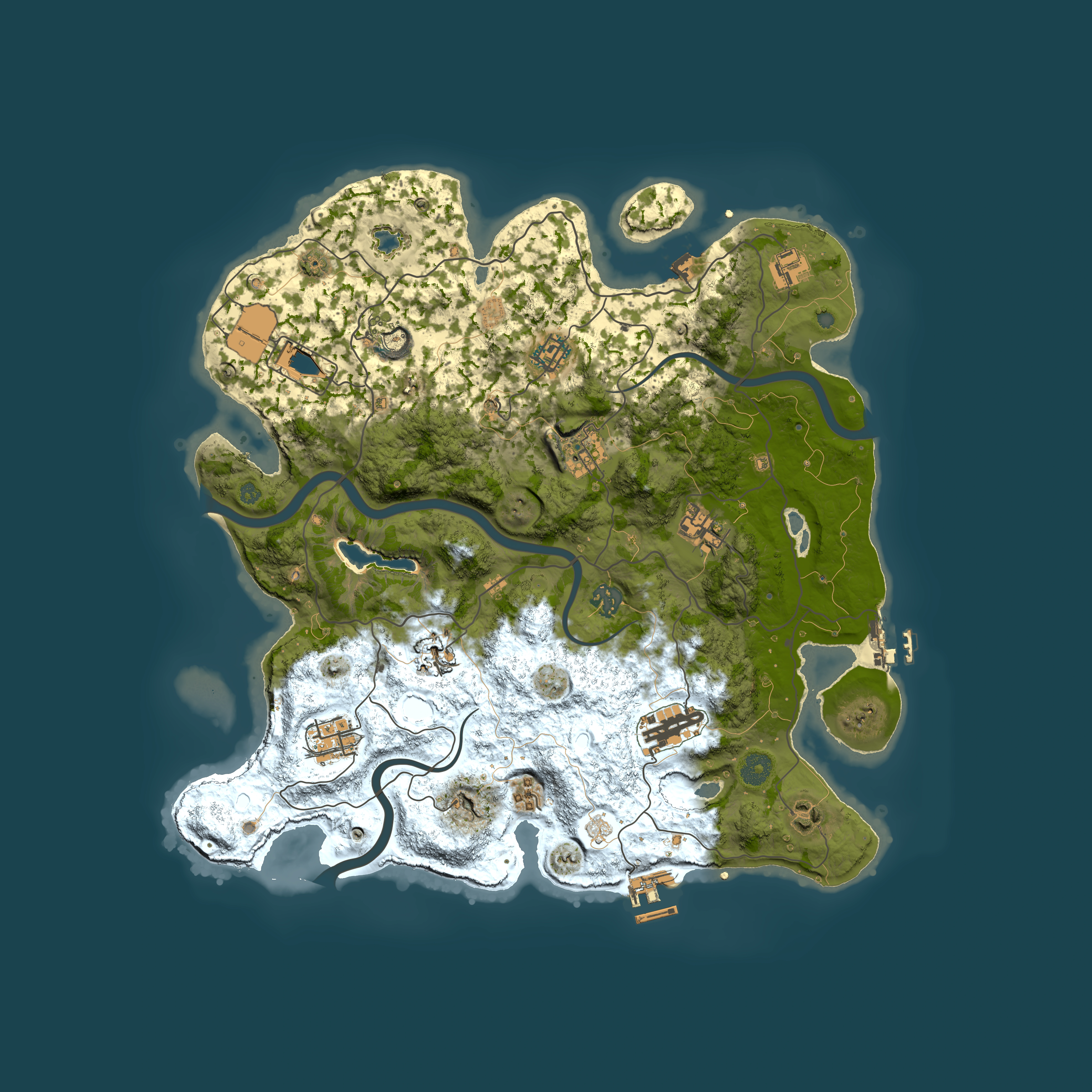 Full top-down render of Rust map seed 996915227, 4000x4000m