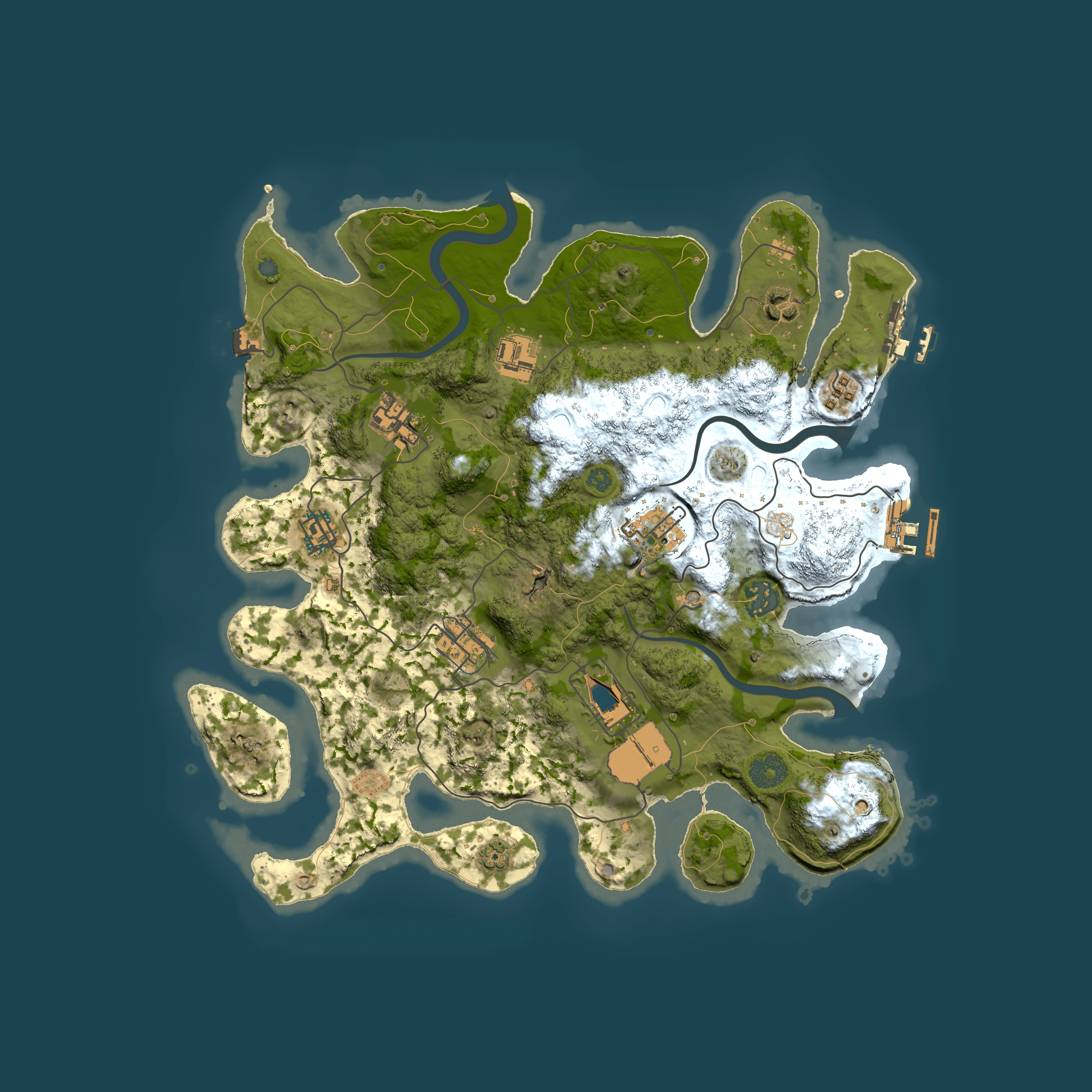 Full top-down render of Rust map seed 1416051894, 3500x3500m