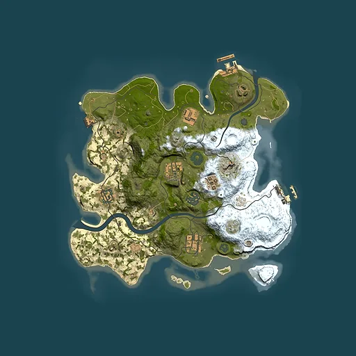 Rust map seed 1430886120, 3000x3000m top-down preview