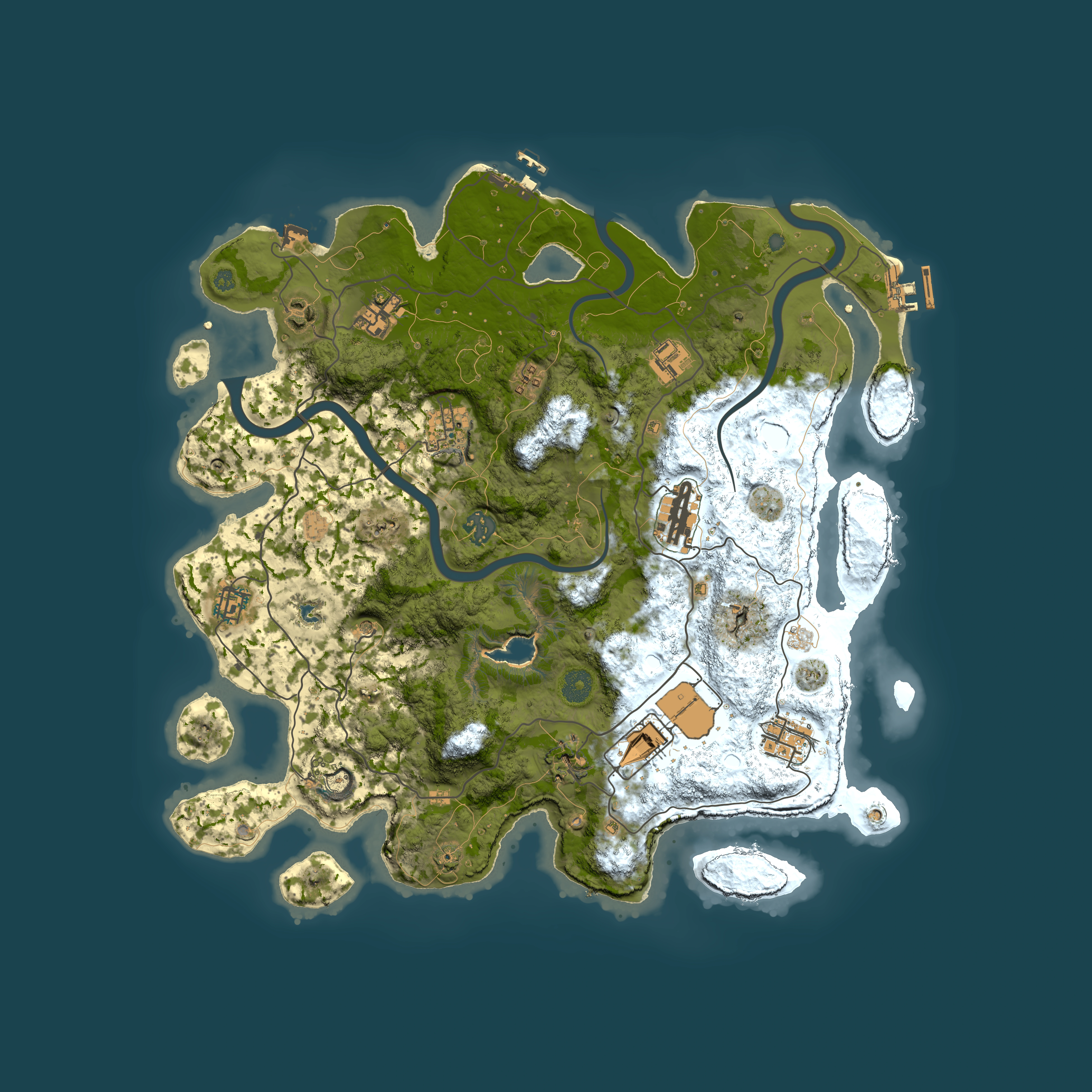 Full top-down render of Rust map seed 1539824988, 4000x4000m