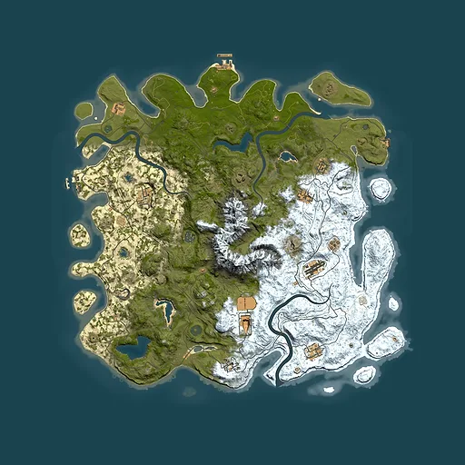 Rust map seed 1360183939, 5000x5000m top-down preview