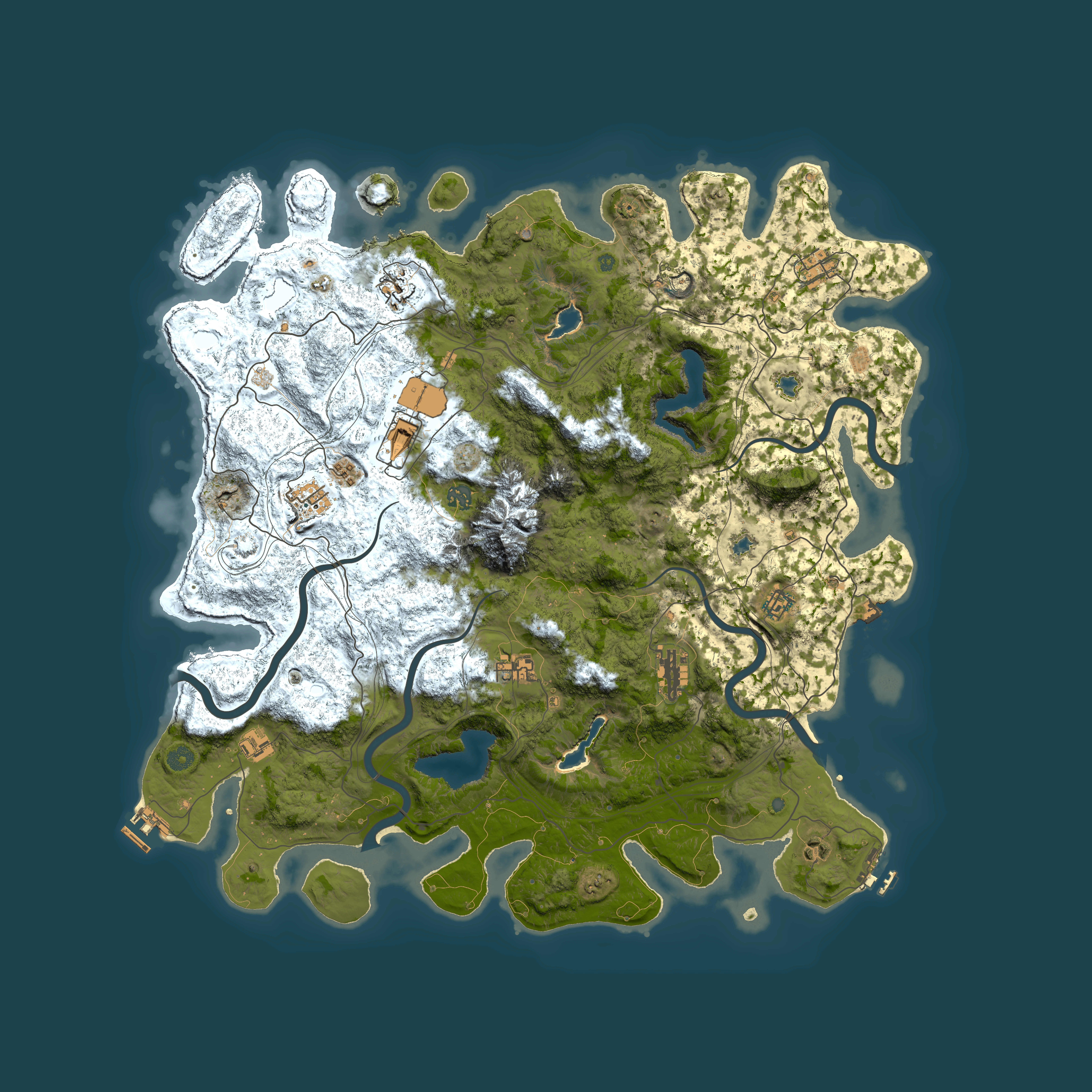 Full top-down render of Rust map seed 809959002, 5000x5000m